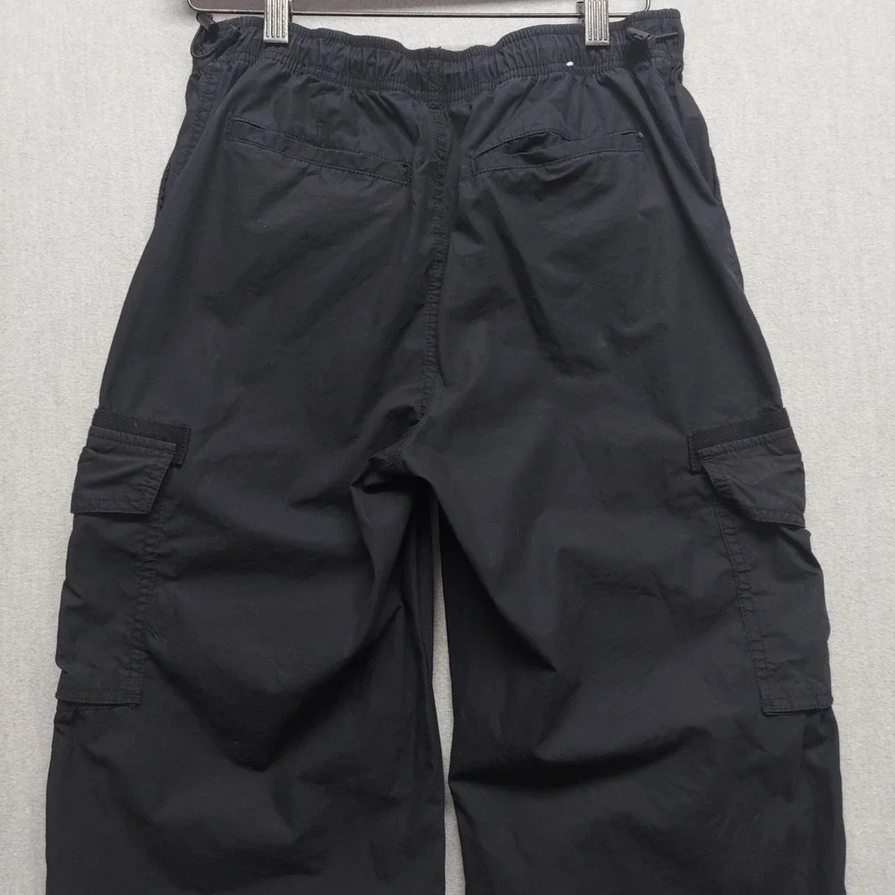 Aeropostale Parachute Cargo Pants Women XS Black Y2K Gorpcore Utility Streetwear